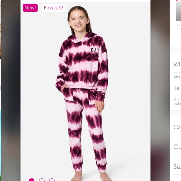 Patterned Hooded Pajama Set - Picture 5 of 5